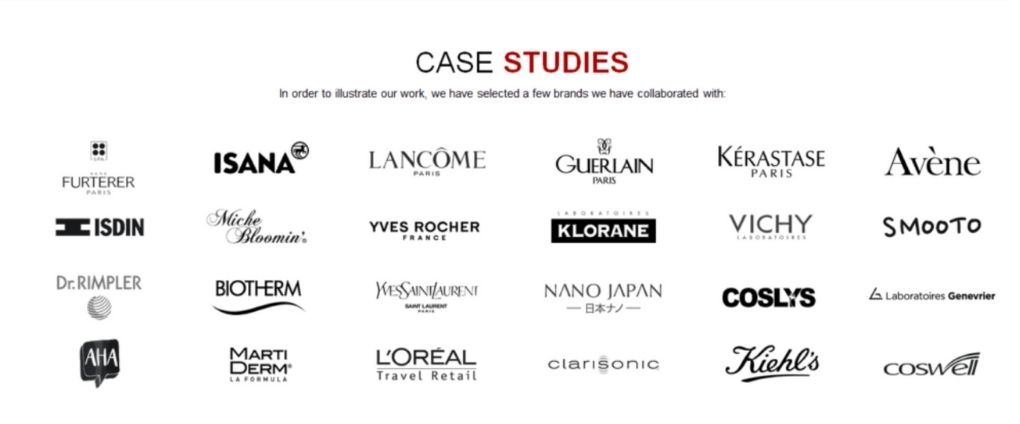 Case studies GMA Cosmetics Website