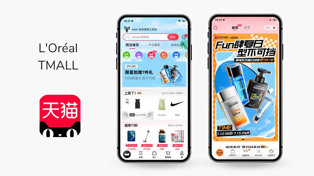 Chinese e-commerce platforms: Loreal