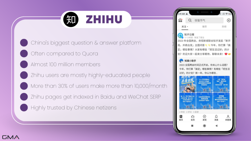 Zhihu marketing: info